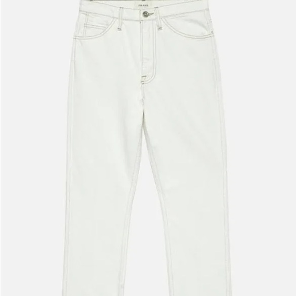 Frame Denim Women's Straight Leg Jeans - White NWT
